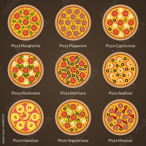 Different type of pizza