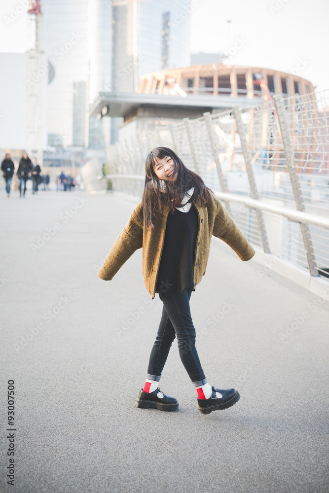 Obraz premium young beautiful asian hipster woman