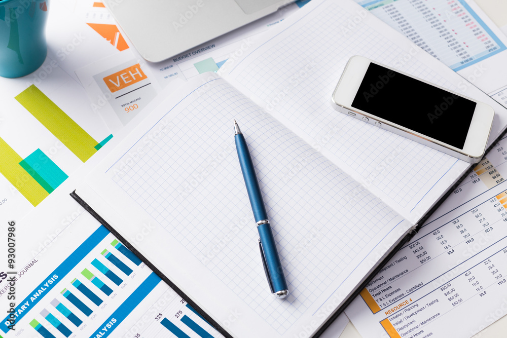 Financial report and graphics for business Financial report and graphics for business