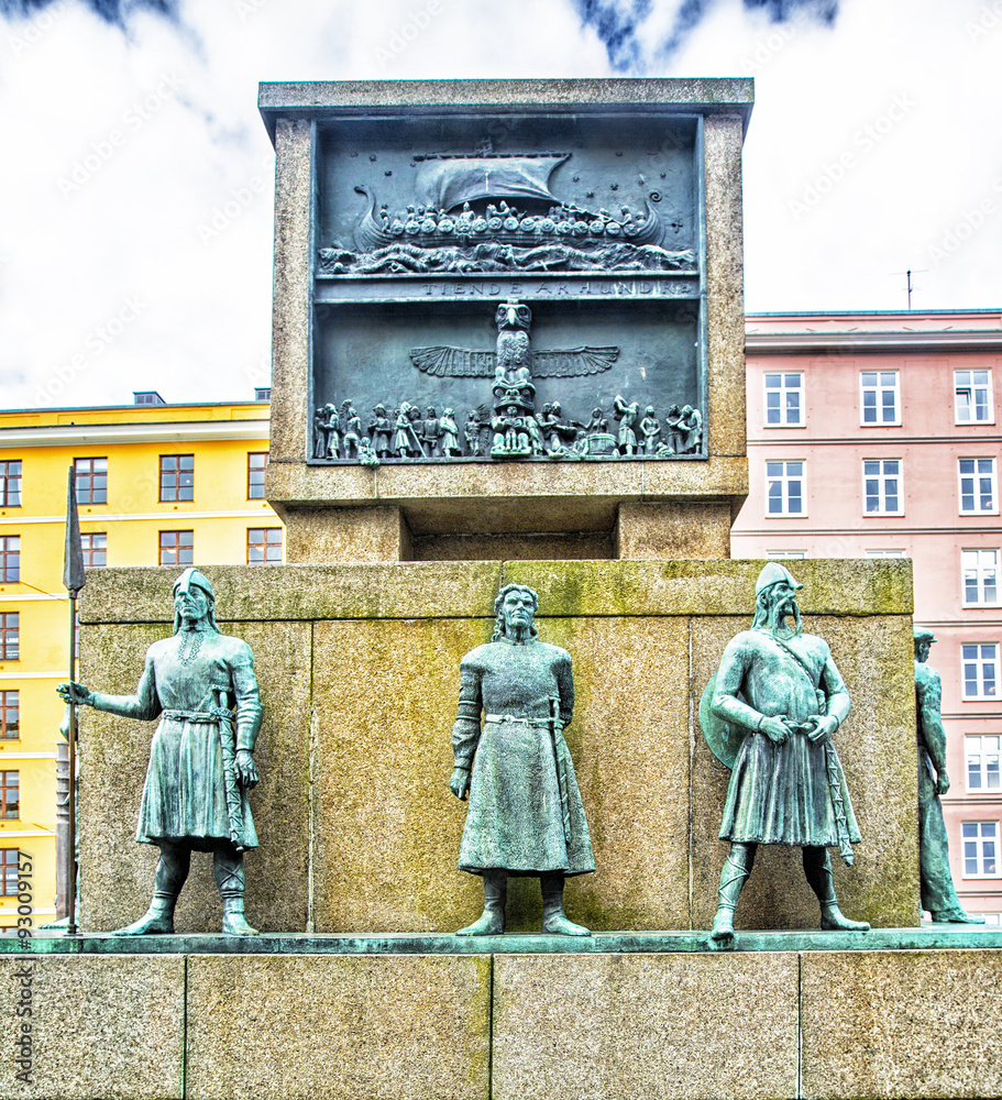 Monument in memory of sailors from viking times to the 20th century - Bergen Norway.