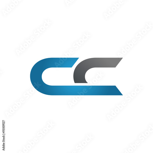 CC company linked letter logo blue