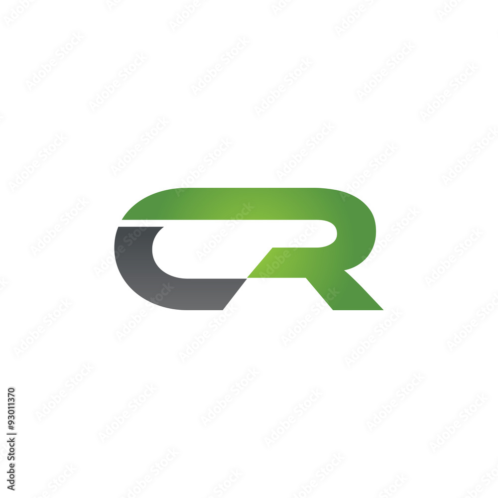 Fototapeta premium CR company linked letter logo green