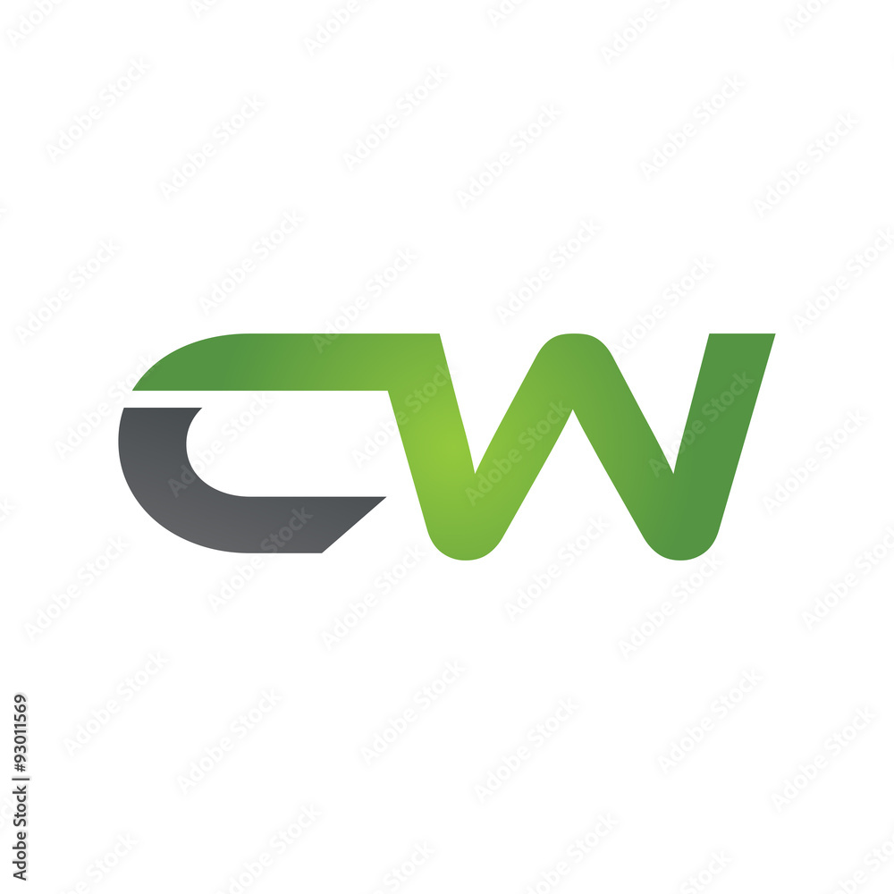CW company linked letter logo green CW company linked letter logo green