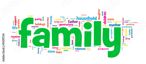 FAMILY Vector Tag Cloud Icon