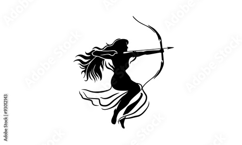 woman archer image vector