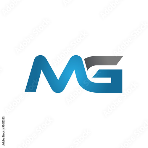 MG company linked letter logo blue