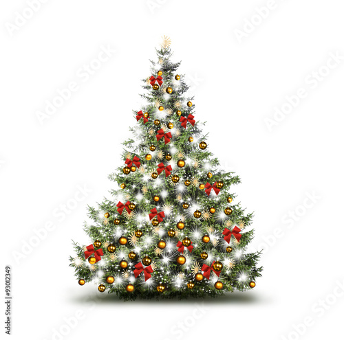 Bunt Geschmückter Weihnachtsbaum