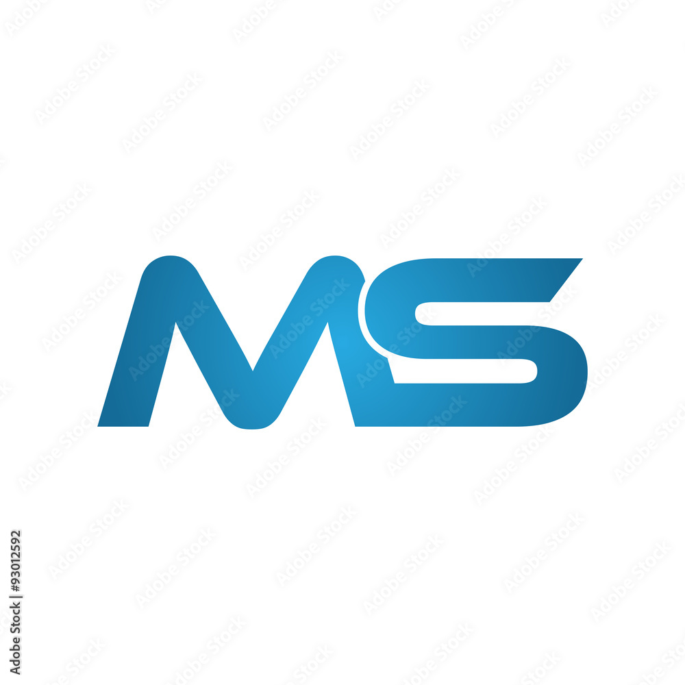 MS company linked letter logo blue MS company linked letter logo blue