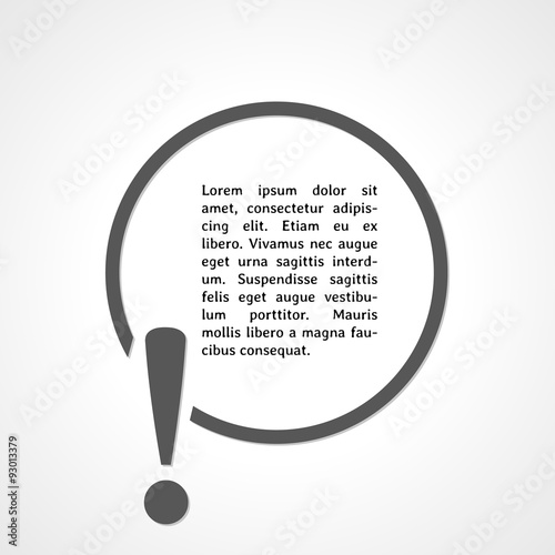exclamation mark and circle