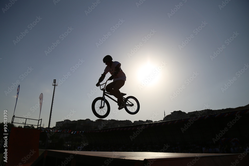 Obraz premium Bicycle sunset sports