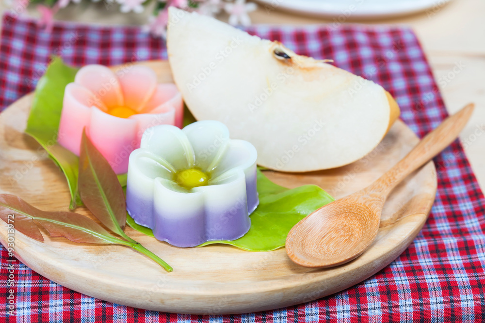 Thailand tradition ,Flower Dessert Coconut Jelly Thailand tradition ,Flower Dessert Coconut Jelly