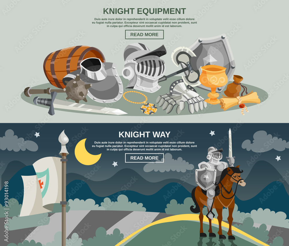 Obraz premium Knight Banner Set