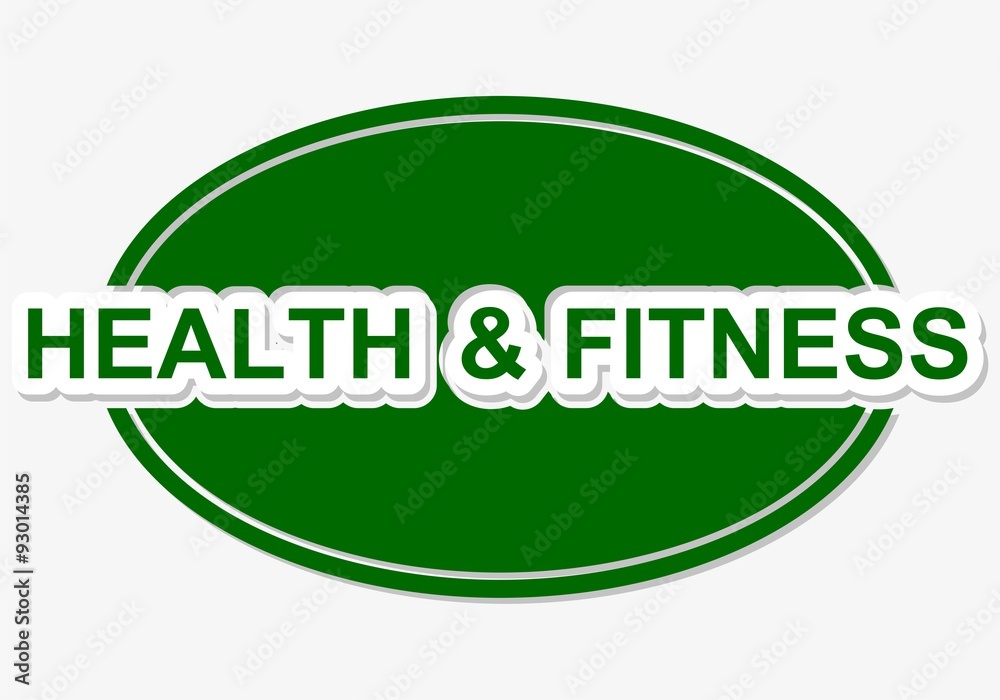 Health & Fitness sign stickers