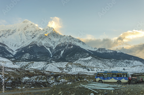Nepalese mountain  landscape  Amadablam