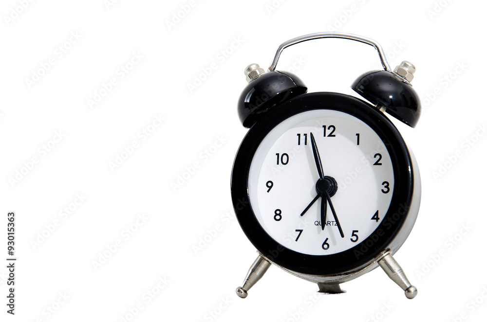 Classic alarm clock isolated on white background. Classic alarm clock isolated on white background.