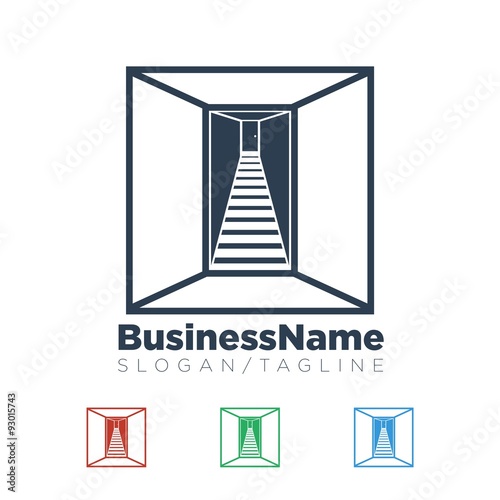 Door vector logo icon