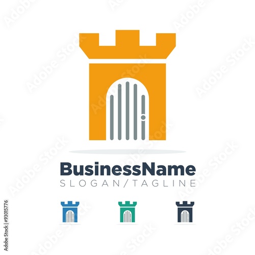 Door vector logo icon