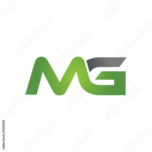 MG company linked letter logo green