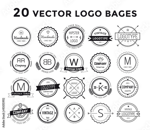 Massive logo set bundle vector