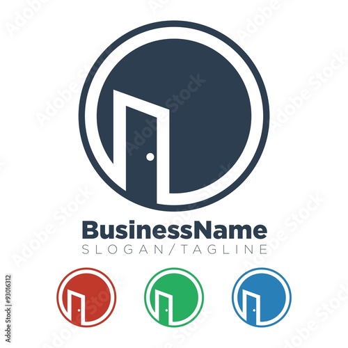 Door vector logo icon