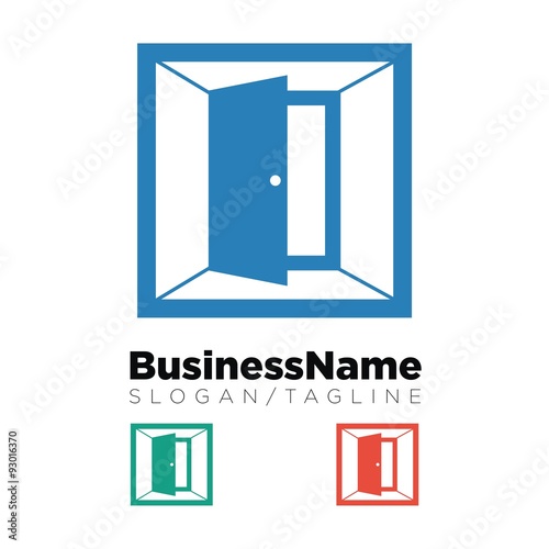 Door vector logo icon