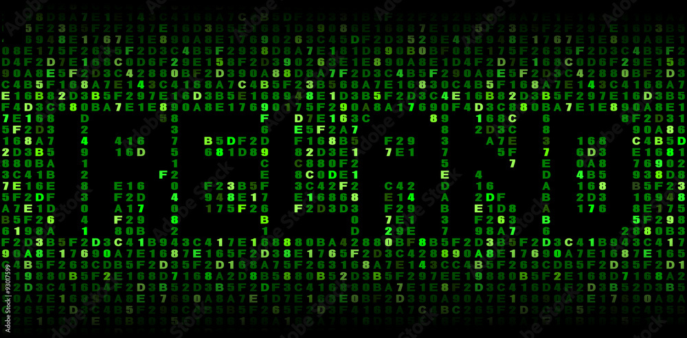 Ireland text on hex code illustration Ireland text on hex code illustration