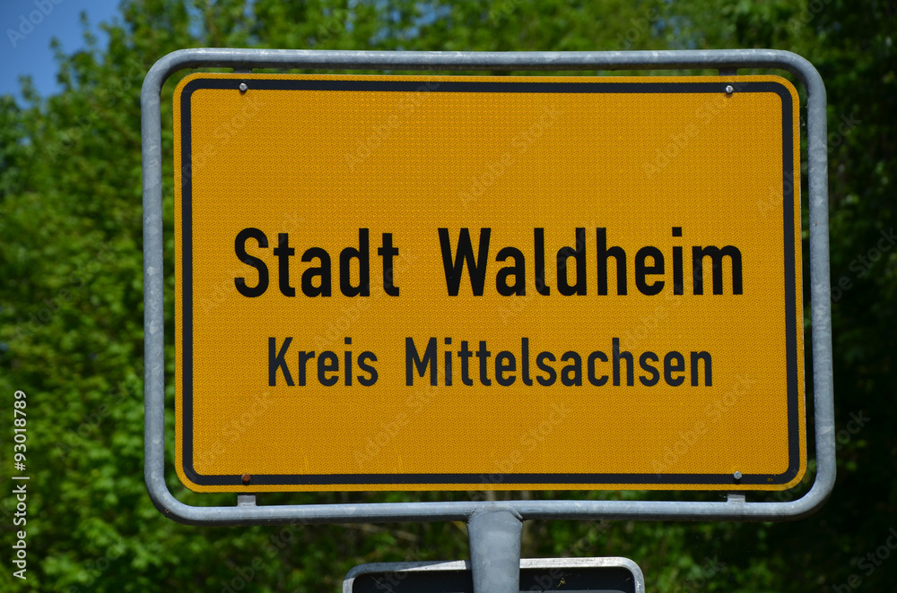 Waldheim Ortsschild