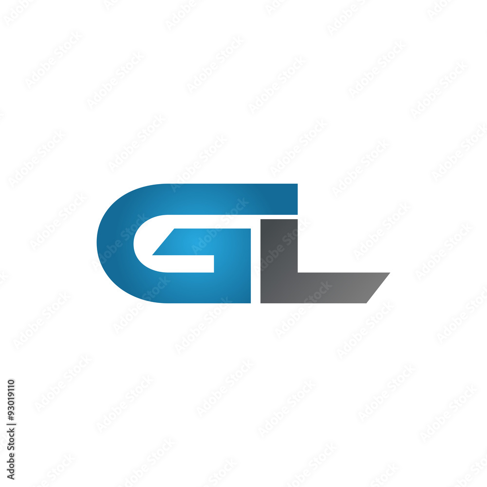 GL company linked letter logo blue GL company linked letter logo blue