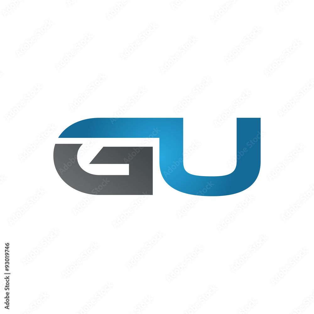 GU company linked letter logo blue GU company linked letter logo blue