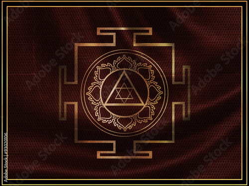 Yantra Goddess Lakshmi,amulet from Nepal