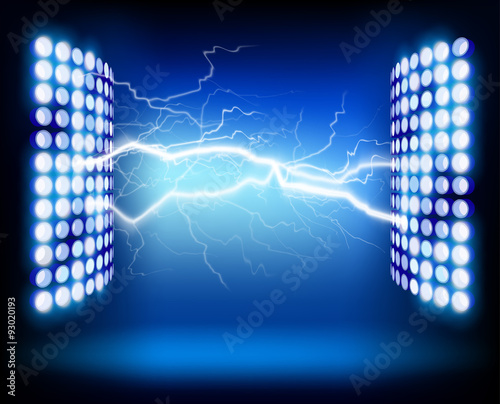 Electrical impulse. Vector illustration.