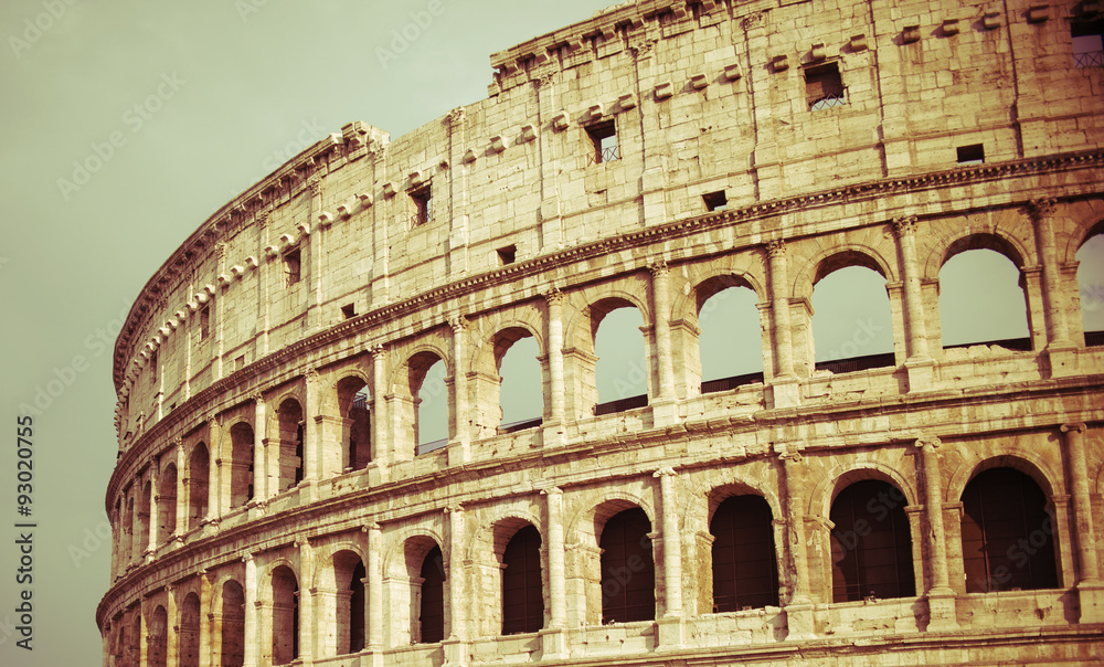 Obraz premium vintage Colosseum in Rome, Italy