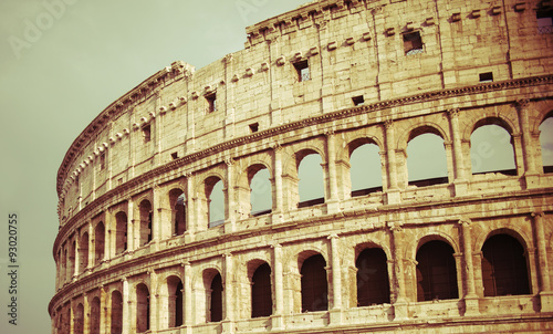 Tela vintage Colosseum in Rome, Italy