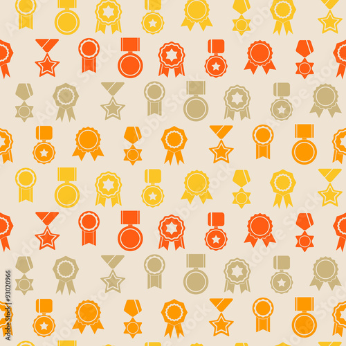 Seamless background with awards symbols for your design