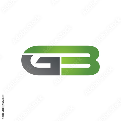 GB company linked letter logo green