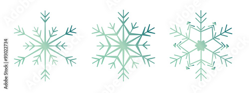 Schneeflocke 3er-Set #2 – retro