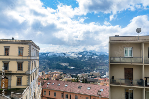 panoramic day view of Potenza, Italy photo