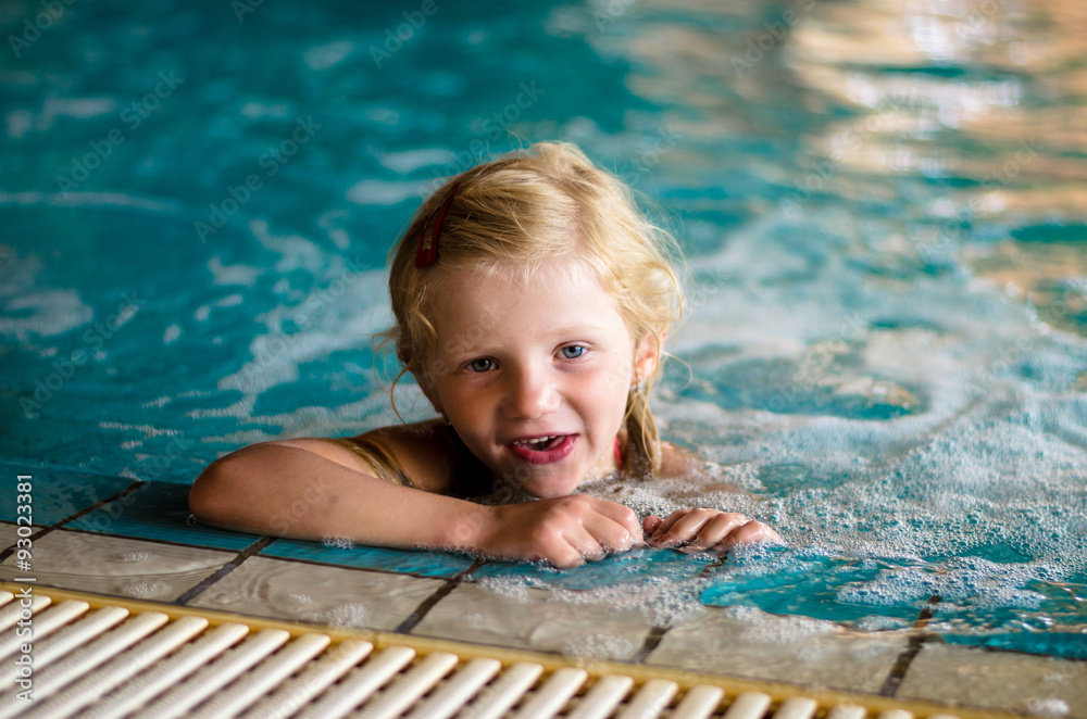 child in the swimming pool