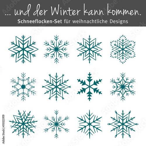 Schneeflocke 12er-Set #4