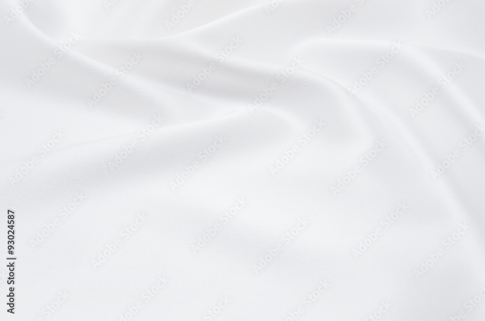 white satin fabric as background - obrazy, fototapety, plakaty 