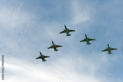 Group of airplanes Sukhoi Su-25SM