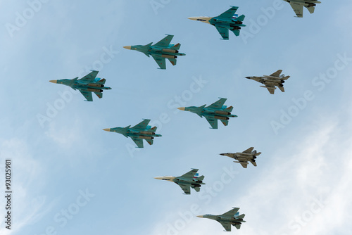 Group of airplanes Sukhoi Su-34