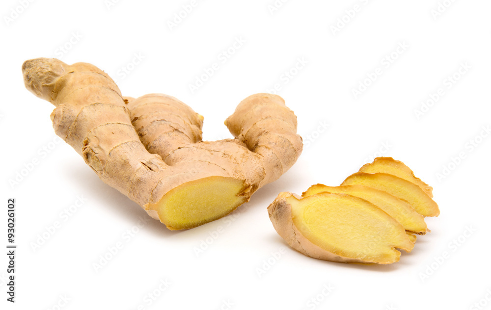 ginger on white background ginger on white background