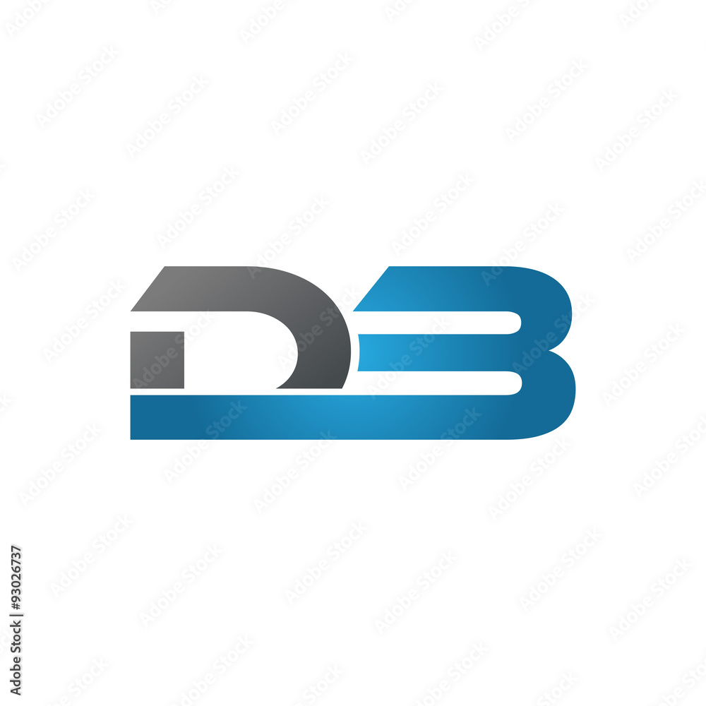 DB company linked letter logo blue DB company linked letter logo blue
