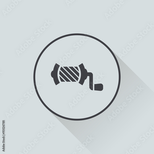 Illustration of fishing and fish icon