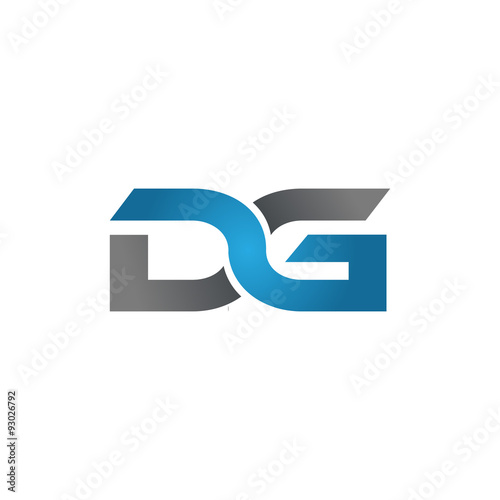 DG company linked letter logo blue