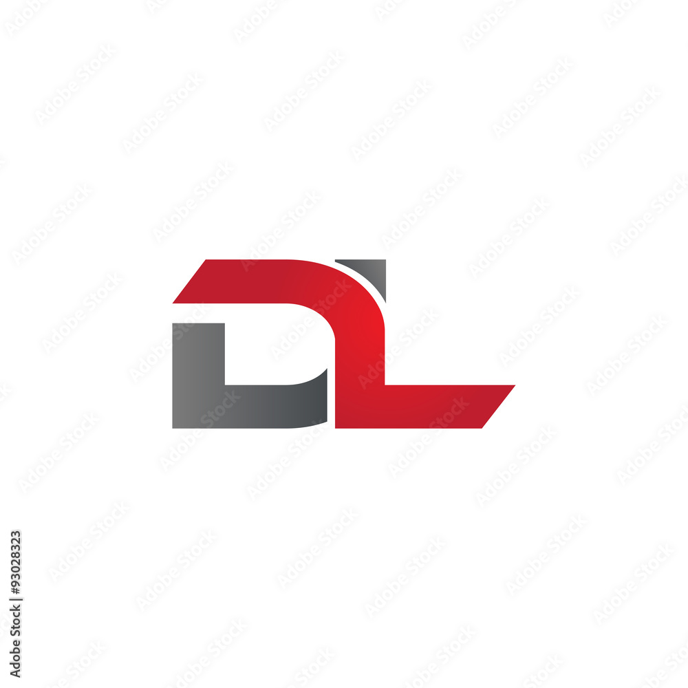 DL company linked letter logo red DL company linked letter logo red