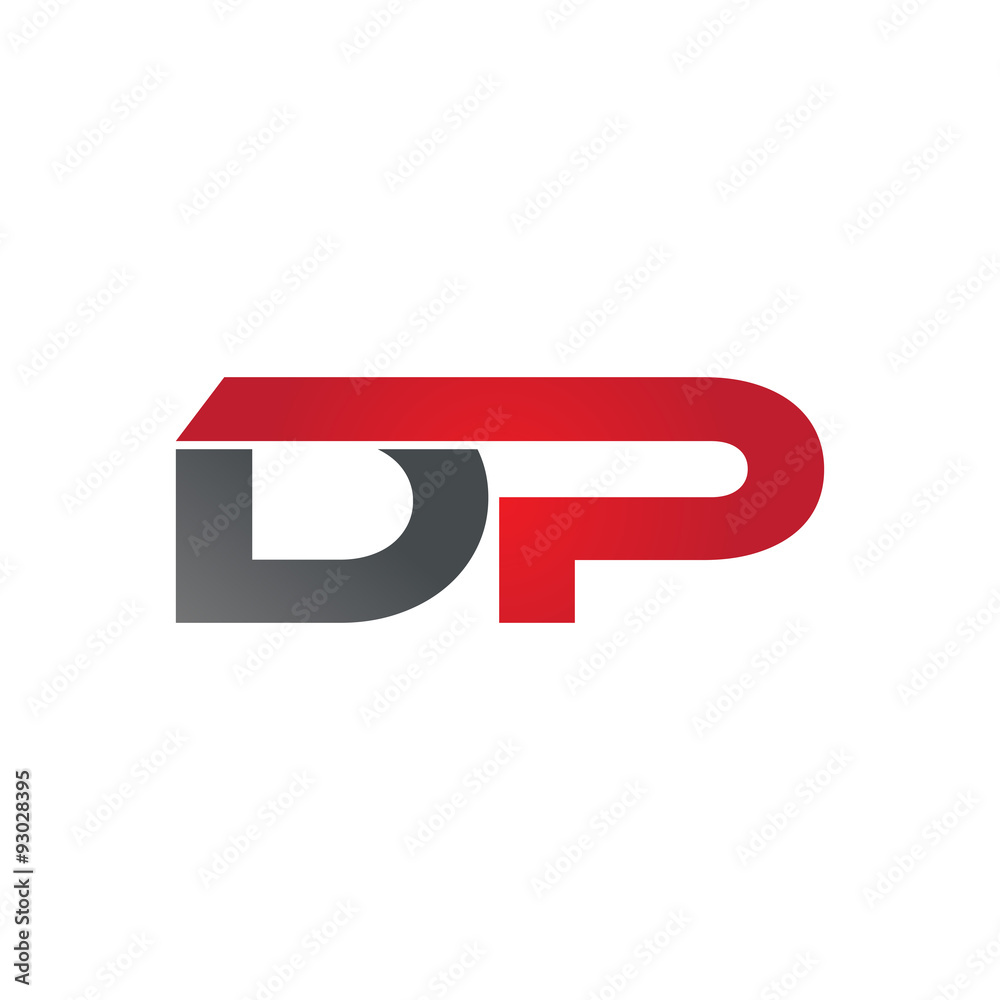 DP company linked letter logo red DP company linked letter logo red