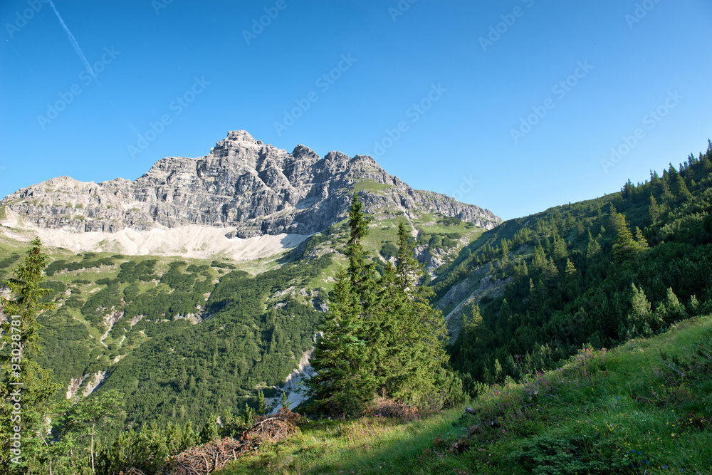 Hochvogel Mountain near Hinterhornbach in Austria