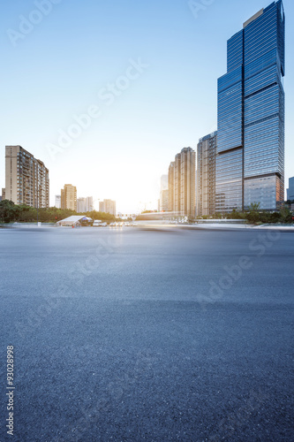 asphalt road of a modern city